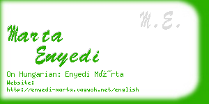 marta enyedi business card